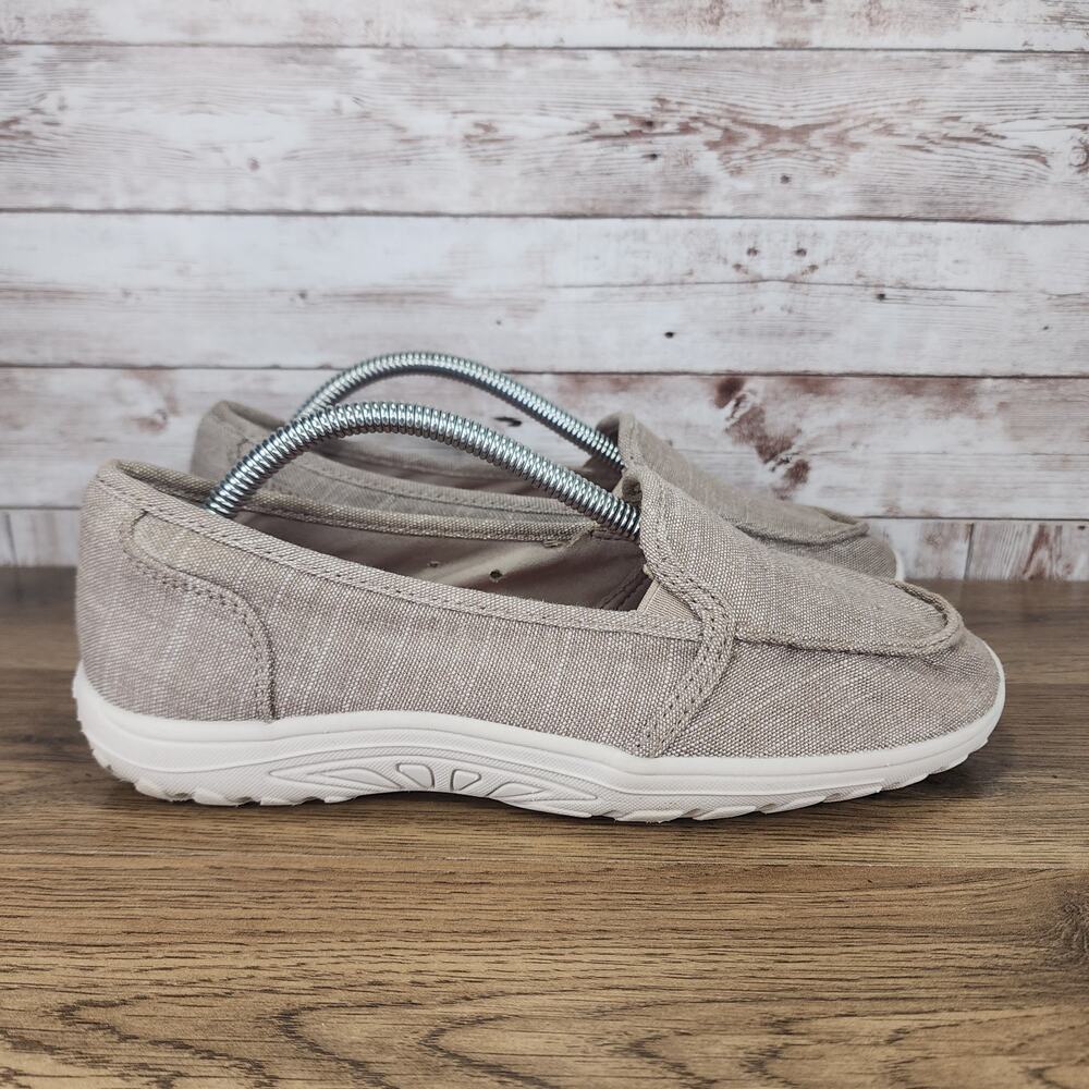 Skechers Womens Reggae Fest Manzanita Loafers Slip-ons Beige Memory Foam Size 7
